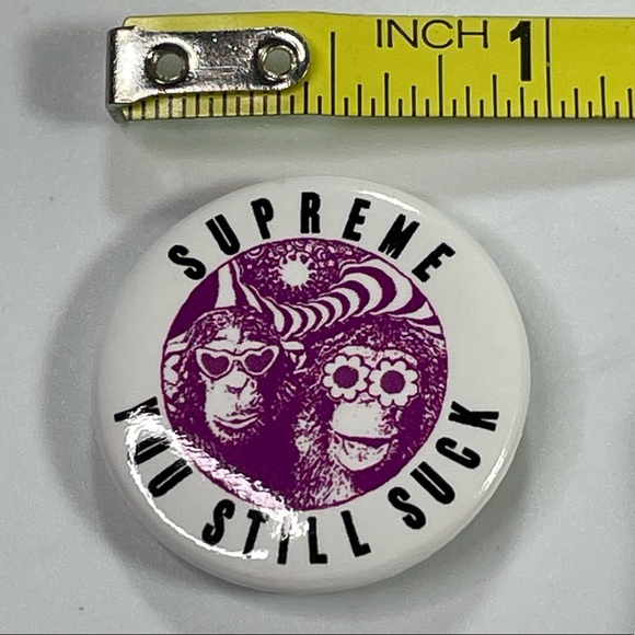 Supreme Monkeys You Still Suck Lapel Pin Badge - Picture 4 of 4
